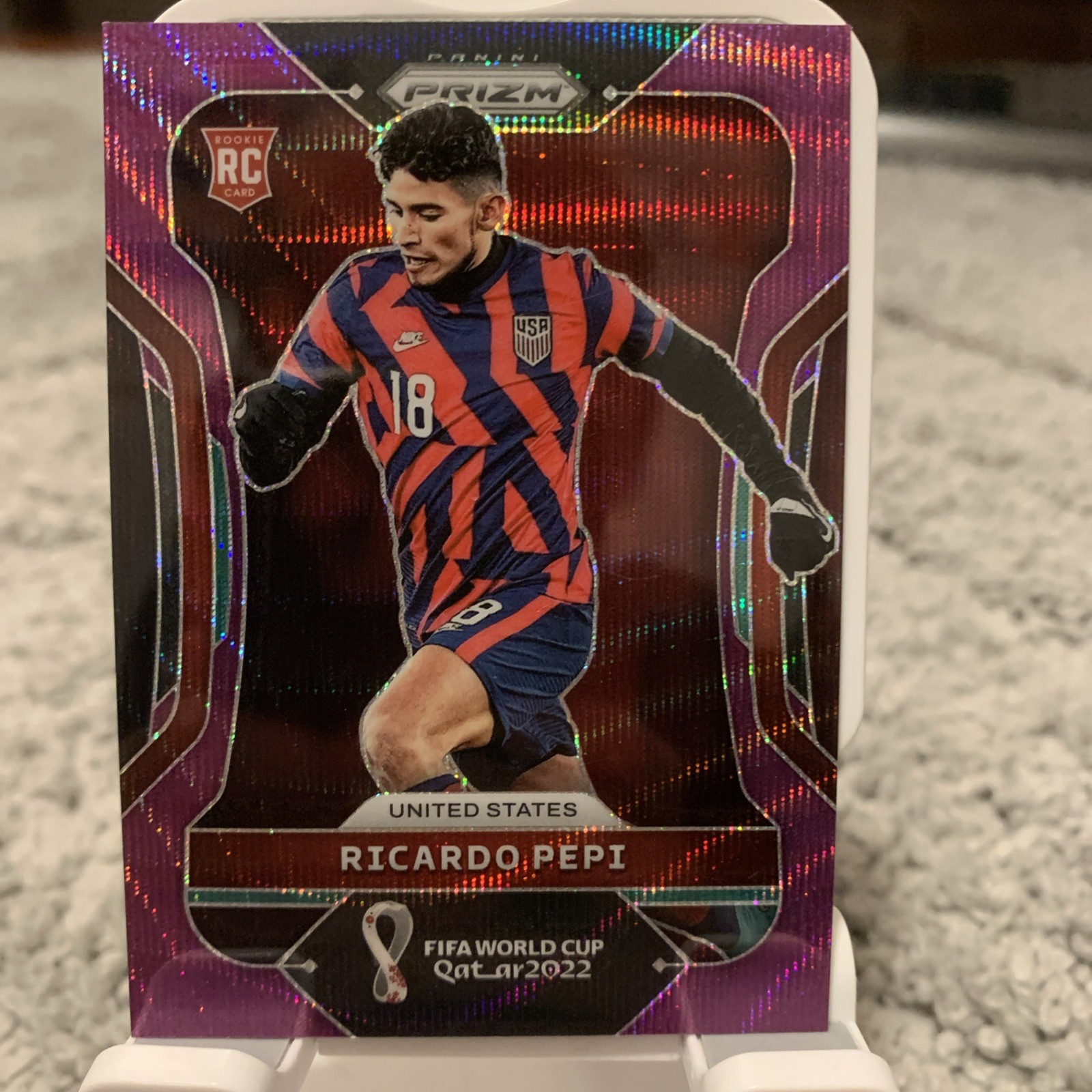 2022 Panini Prizm World Cup Qatar - Ricardo Pepi #205 Purple Wave Prizm /99