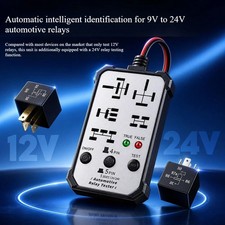 Professional 12V 24V Automotive Relay Tester 4-Pin 5-Pin Circuit Diagnostic Tool