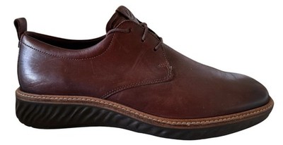 ECCO ST.1 Hybrid Cognac Brown Leather Almond Toe Men s Dress Shoes Size 8