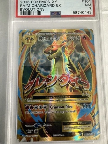 New ListingPokémon M Charizard EX Full Art Holo Evolutions 101/108 Ultra Rare PSA 7