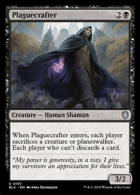 Plaguecrafter 187 NM Bloomburrow Commander MTG