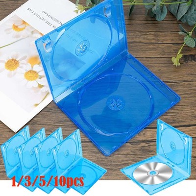 Standard 12mm 2-Disc Double Blue Blu-Ray DVD CD Disc Case Movie Box Dual-1/5/10X