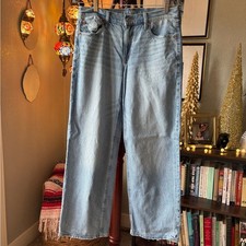 American Eagle Super High Rise Baggy Wide Leg Jeans Size 6