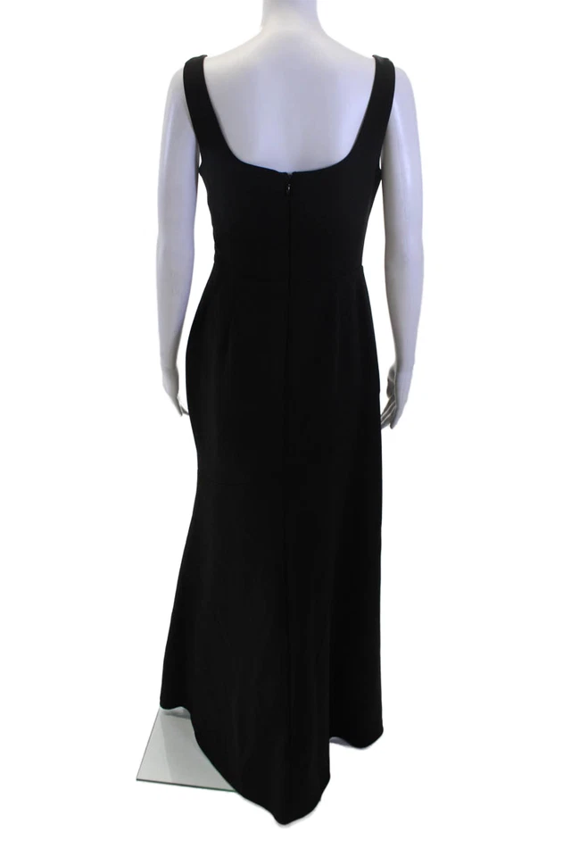 Maxi vestido sin mangas negro BCBG Max Azria para mujer cuello cuadrado talla 6 Foto 3 de 4