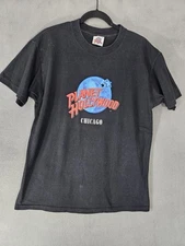 Vintage 90s Planet Hollywood Chicago Tee Shirt Size Size Large Single Stitch 