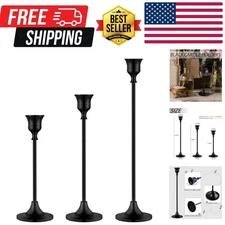 Candlestick Holders,Taper Candle Holder for Candlesticks Black Candelabra Can...