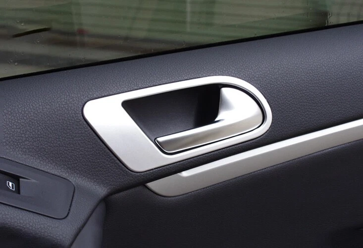 Interior Door Handle Cover Trim Fit For Volkswagen Tiguan 2010-2016 Silver ABS - image 2 of 4