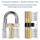 34Pcs Lock Set Tools Tubular Waterproof Metal Picking Kit for Picking Training