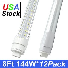 R17D 2 Pins LED Tube Light HO Base Rotatable 8FT LED Shop Light Bulbs 144W 6500K