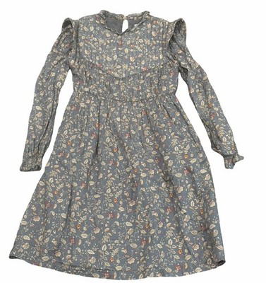 C'era Cera Una Volta Floral Dress Smocked Long Sleeve Heirloom Boho Chic Girl 12