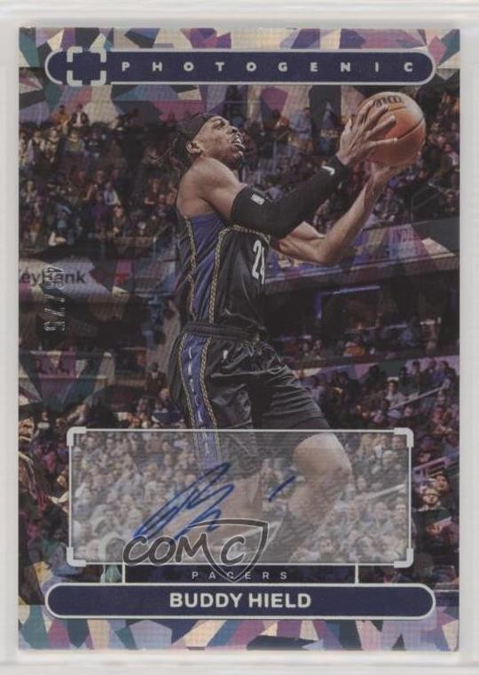2022-23 Panini Photogenic Veteran Diamond 46/75 Buddy Hield #VA-HPI Auto 1b53