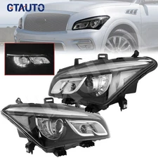 LED Headlight Adaptive For 2013-2017 Infiniti QX80 OE Style Headlamp w/AFS L & R