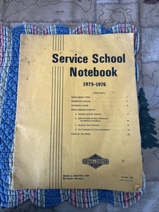 Briggs & Stratton Service School Notebook 1975-1976