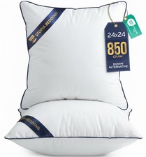 Utopia Bedding Throw Pillow Inserts Pack of 2, White , 24 x 24 Inches Decora...