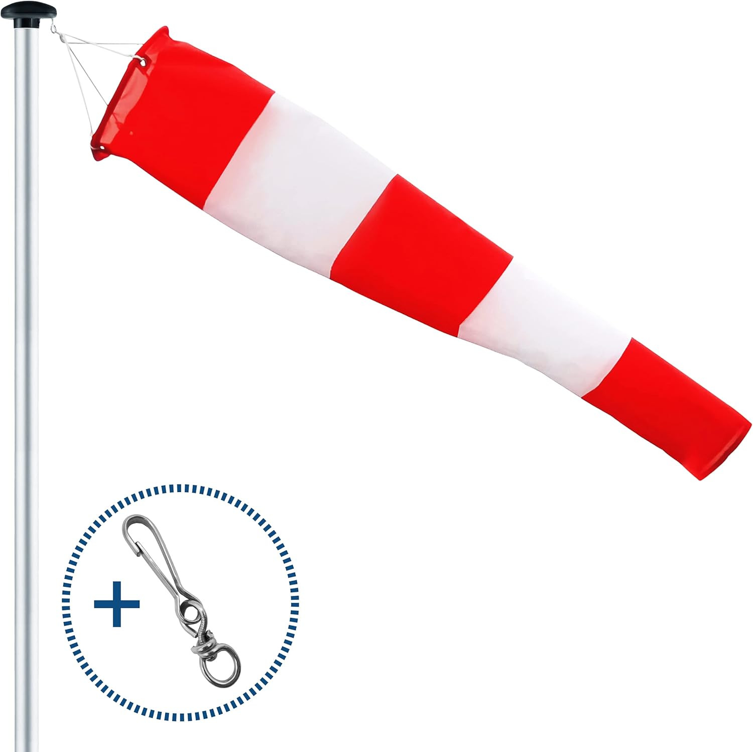 Manica a Vento per Esterni 150cm Rosso Bianco | Sicurezza e Stile
