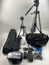 Panasonic PV-L452D VHS-C Video Camcorder 750x VCR Bundle TESTED SEE DESCRIPTION