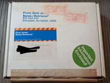 Vintage 1987 Dow Jones News Retrieval User Guide Binder Sealed w Box