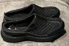 Easy Spirit Women  s Black Sparkle Mule Clogs Shoes Slip Ons Sz 5.5 New