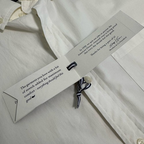 Herren Vineyard Vines Classic Fit Murray Button Down Hemd Gr. L weiß Stretch - Bild 6 von 10