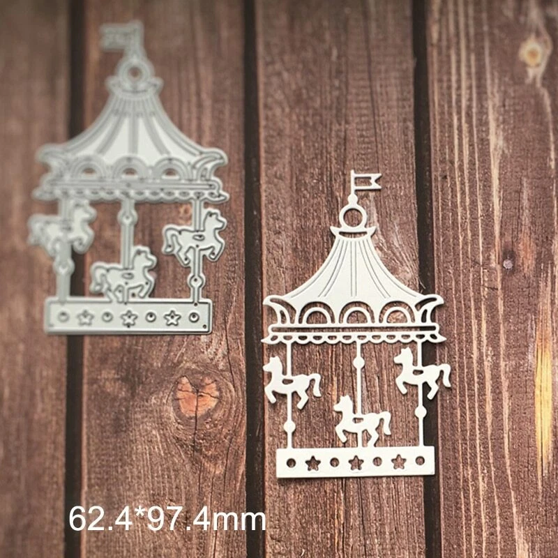 Carousel House Metal Cutting Dies Stencil Scrapbooking Embossing DIY Handcrafts