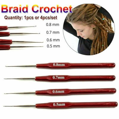 05-08mm Latch Hook Crochet Haar Nadel Kit Micro Braid Kunsthaar Dread Wartung