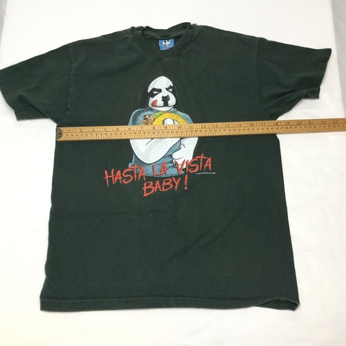 VINTAGE Little Big Dogs Shirt Youth 16/18 Hasta La Vista Baby 90s Taco Bell - Picture 4 of 9