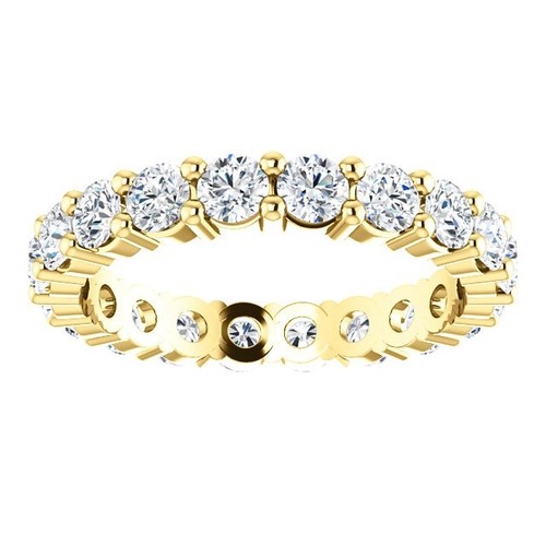 14K Gold 2.00 Carat Moissanite Eternity Ring Charles & Colvard - Picture 9 of 9