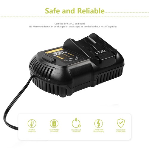 20V FOR DEWALT 20 Volt MAX Lithium-Ion Battery / Charger DCB203 DCB201 DCB200-2 - Picture 22 of 31