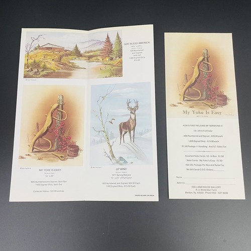 Folletos artísticos vintage de Ken Holland de los años 70 Holland House Gallery Kentucky Ephemera - Imagen 5 de 9