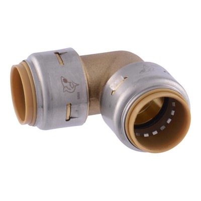 SharkBite U256LFA 200 PSI Brass 90 Deg. Bend Elbow 3/4 x 3/4 Push Dia. in.