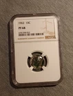 USA 1 Dime, Roosevelt Dime 10C, 1962, NGC PF-68. #001