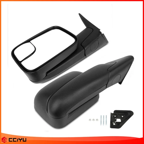 Side View Manual Towing Extend Pair Mirrors For 1994-02 Dodge Ram 1500 2500 3500