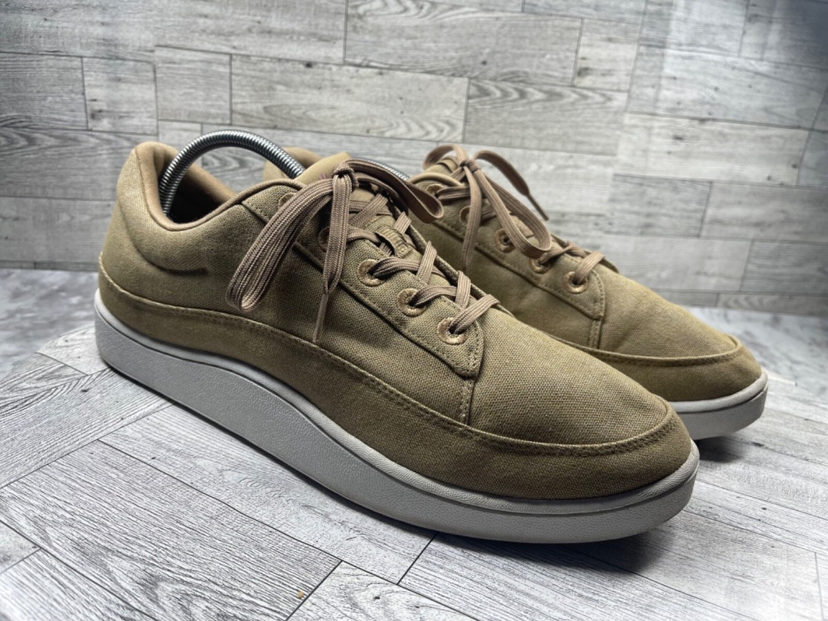 Allbirds Sneakers Men 14 M Canvas Pacer Shoes Brown Tan Lace 