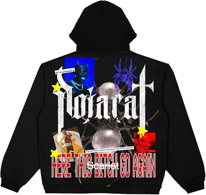 Sudadera con Capucha Doble Cara Doja Cat The Scarlet Tour Merch Talla Grande Foto 3 de 3