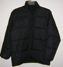 SPORTIER BLACK PUFFER DOWN FILL JACKET HOOD FALL WINTER SIZE YOUTH XL 18/20 EUC 