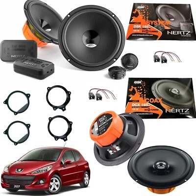 HERTZ EVOTUNING Kit 6 Casse Altoparlanti Hertz DSK+DCX 165.3 Ant+Post per Peugeot 207 dal 2006