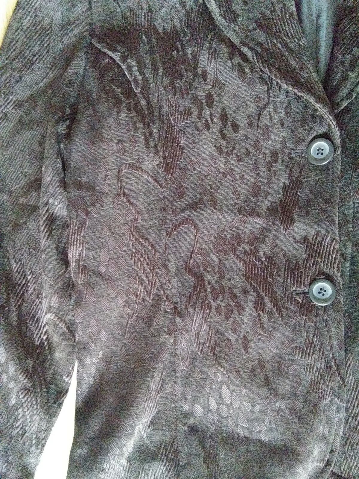 Chico's Chocolate Brown Patterned Jacket Short Wo… - image 3