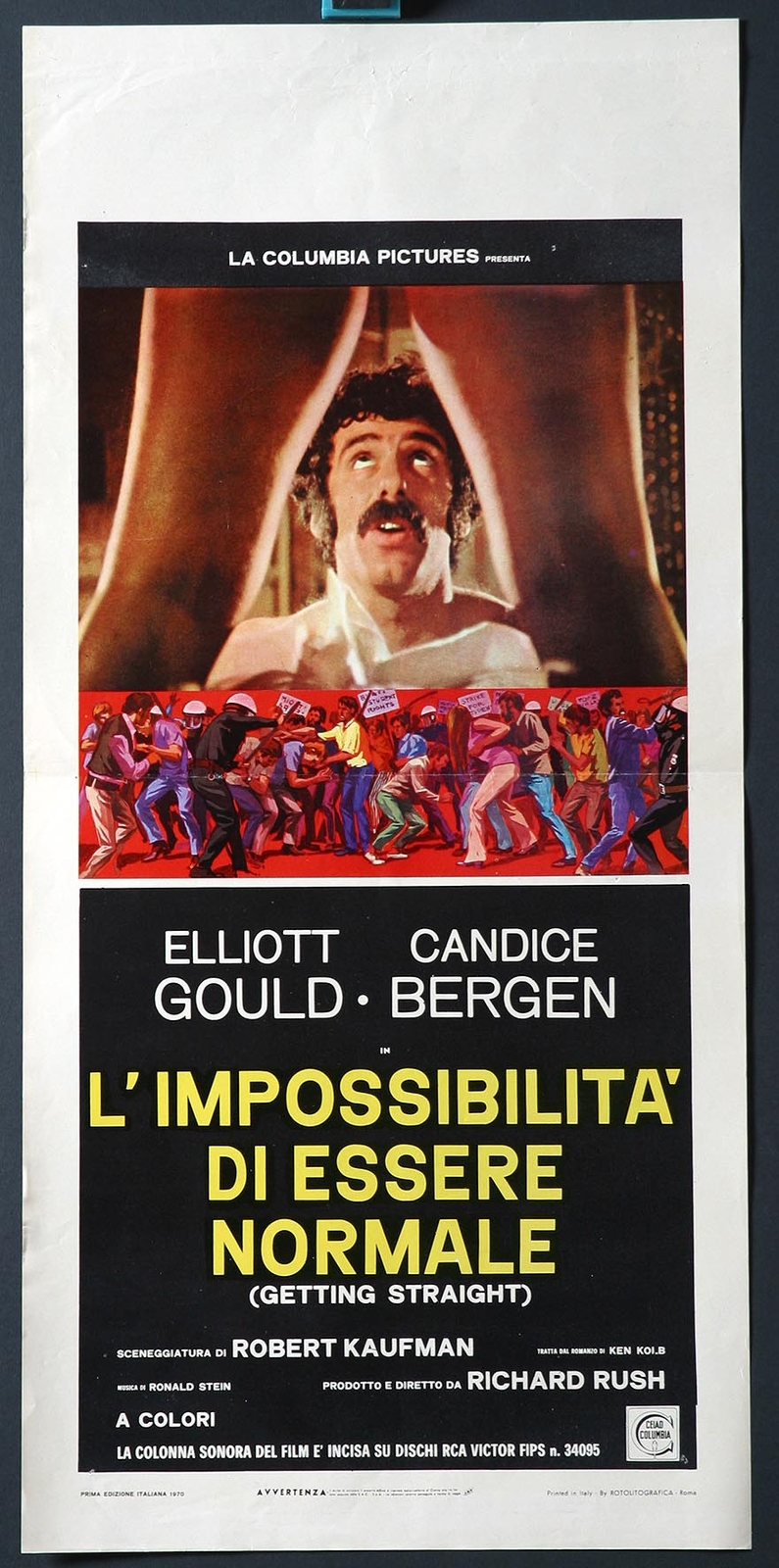 Locandina originale film L'impossibilità di essere normale (1970) - Regia di Richard Rush