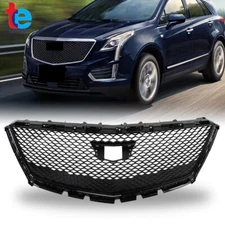 For 2016-2021 Cadillac XT5 Gloss Black Front Bumper Upper Mesh Grille