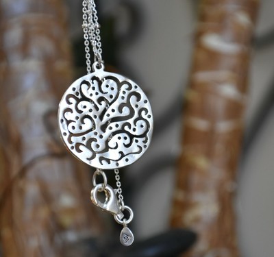 Silpada Sterling Cut Above Link Chain Necklace Cutout Filigree Round # 2328