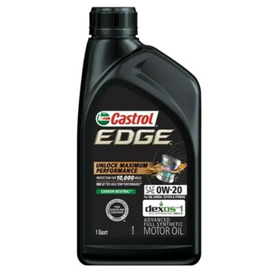 Castrol EDGE 0W-20 Advanced Full Synthetic Motor Oil 1 Quart