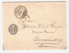 Schweiz Streifband Banderole 2 Rp. 1904 von Zürich nach Schwarzenberg Luzern