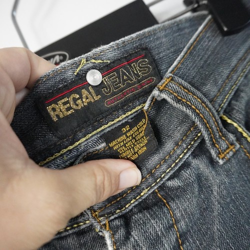 Regal Jeans Mens 32x30 distressed Baggy Grunge Embroidered Rope Y2K Vintage - Picture 3 of 11