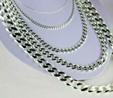 925 Sterling Silver Cuban Curb Link Chain Necklace 2mm 6mm Men Women 16" 40"