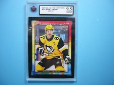 2021/22 UPPER DECK TIM HORTONS CANVAS HOCKEY CARD #C-4 SIDNEY CROSBY KSA 9.5 UD