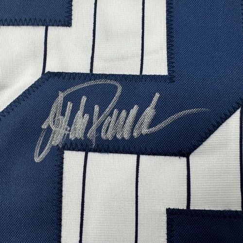 Autographed/Signed Jorge Posada New York Pinstripe Jersey Beckett BAS COA - Picture 3 of 4