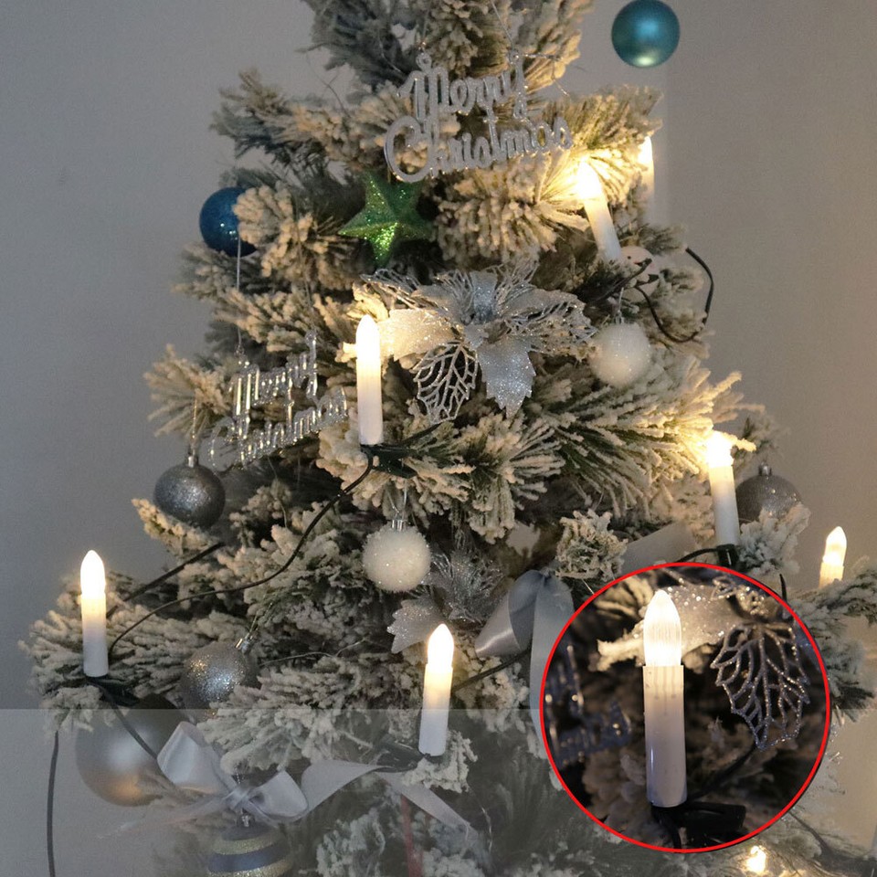 20pcs LED Clip On Candle Christmas Tree Indoor Fairy String Lights VP