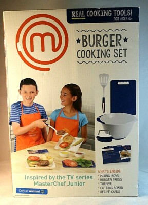 MASTER CHEF JUNIOR BURGER COOKING SET WALMART EXCLUSIVE NEW IN BOX