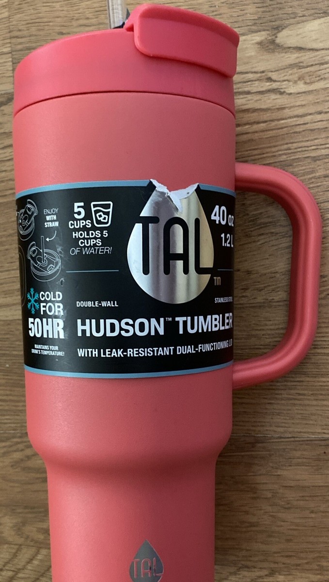 TAL Stainless Steel Hudson Tumbler with Straw 40 fl oz, Pink