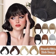 Neat Bangs Clip in on Air Fringe Hair Extensions Thin As Human Front Hairpiece